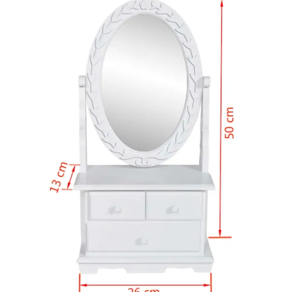 vidaXL Sminkbord>Bordsspegel Afrodite