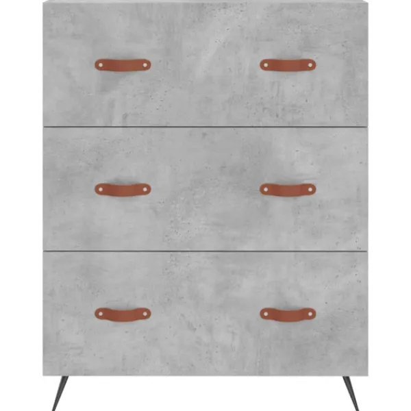 vidaXL Byråer>Byrå betong 69,5x34x90 cm konstruerat trä