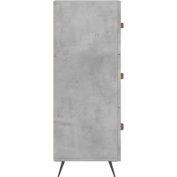 vidaXL Byråer>Byrå betong 69,5x34x90 cm konstruerat trä