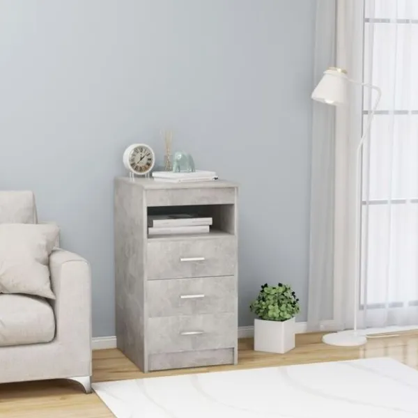vidaXL Byråer>Byrå betong 40x50x76 cm konstruerat trä