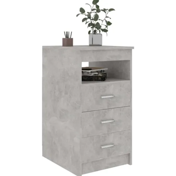 vidaXL Byråer>Byrå betong 40x50x76 cm konstruerat trä