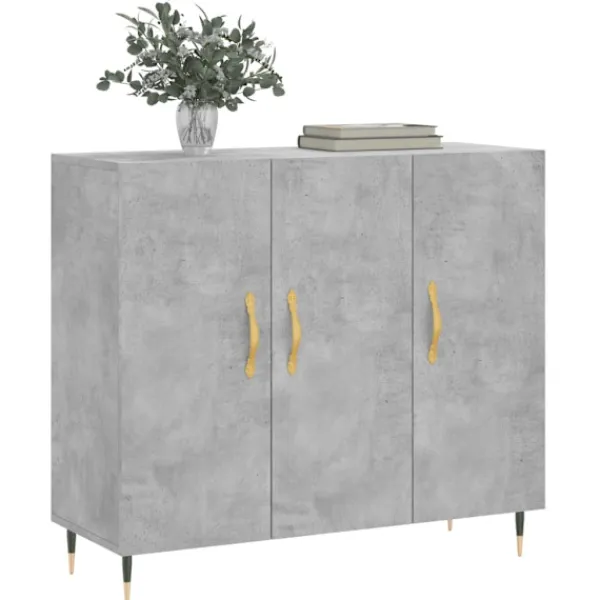 vidaXL Byråer>Byrå betong 90x34x80 cm konstruerat trä