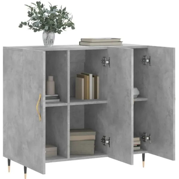 vidaXL Byråer>Byrå betong 90x34x80 cm konstruerat trä