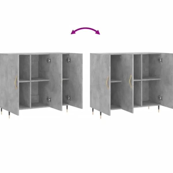 vidaXL Byråer>Byrå betong 90x34x80 cm konstruerat trä