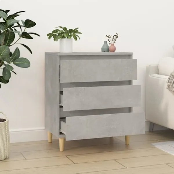 vidaXL Byråer>Byrå betong 60x35x70 cm konstruerat trä