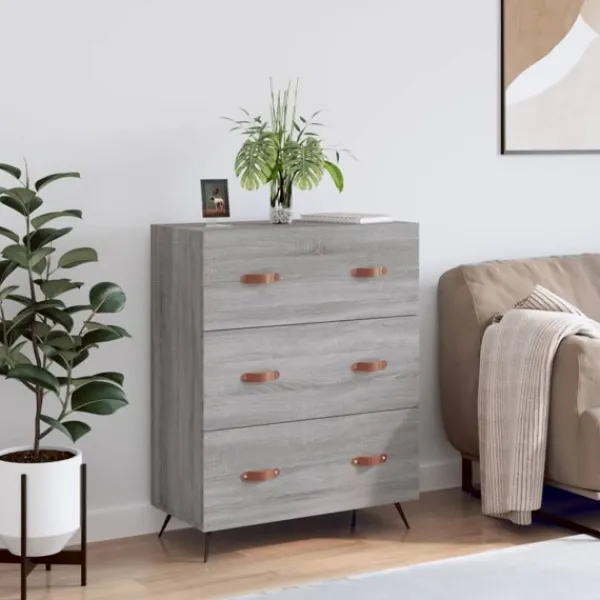 vidaXL Byråer>Byrå sonoma 69,5x34x90 cm konstruerat trä
