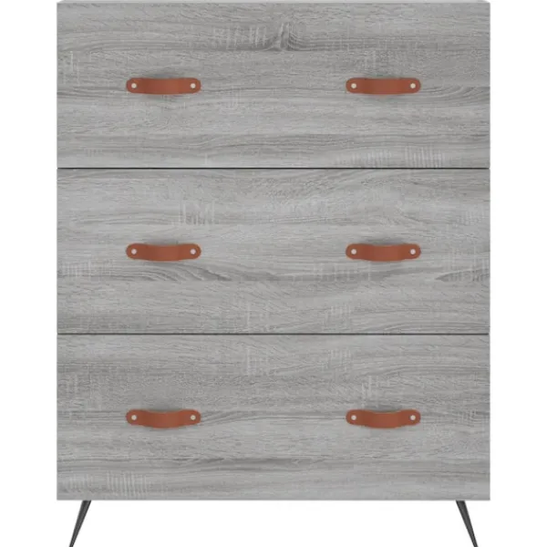 vidaXL Byråer>Byrå sonoma 69,5x34x90 cm konstruerat trä