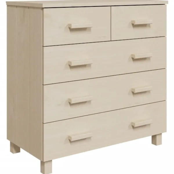 vidaXL Byråer>Byrå HAMAR honungs 79x40x80 cm massiv furu