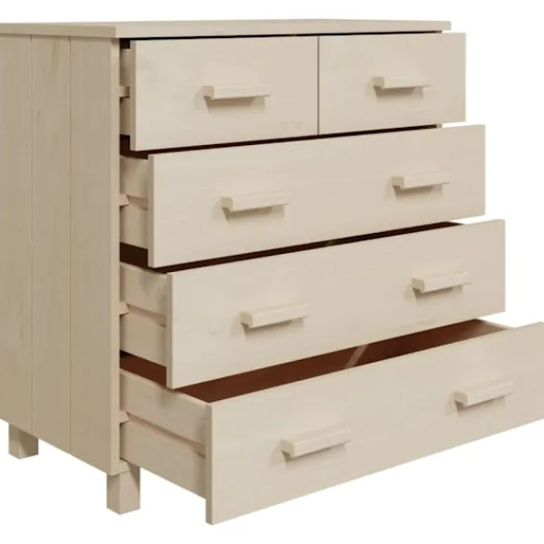 vidaXL Byråer>Byrå HAMAR honungs 79x40x80 cm massiv furu