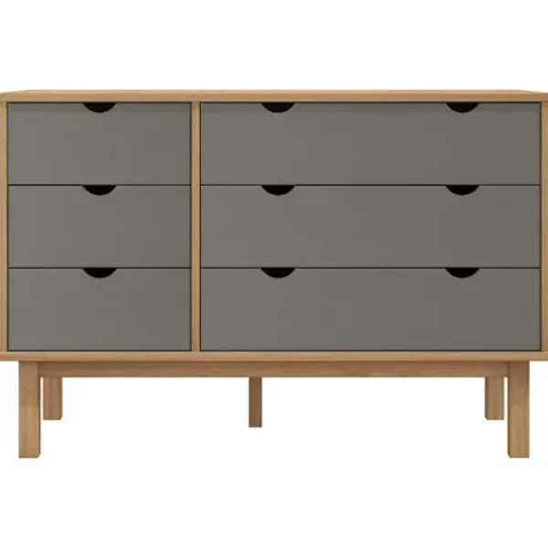 vidaXL Byråer>Byrå OTTA brun& 111x43x73,5 cm massiv furu