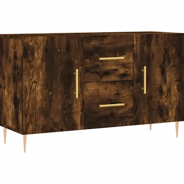 vidaXL Byråer>Byrå rökfärgad ek 100x36x60 cm konstruerat trä