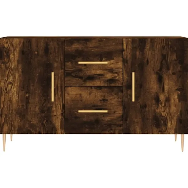 vidaXL Byråer>Byrå rökfärgad ek 100x36x60 cm konstruerat trä