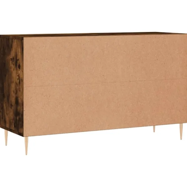 vidaXL Byråer>Byrå rökfärgad ek 100x36x60 cm konstruerat trä