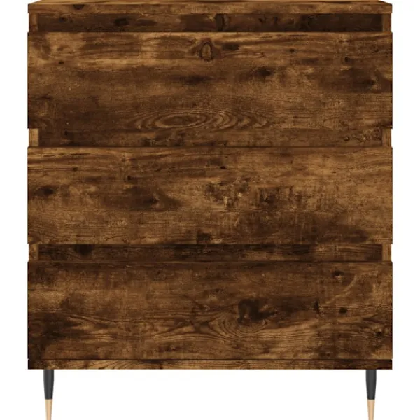 vidaXL Byråer>Byrå rökfärgad ek 60x35x70 cm konstruerat trä