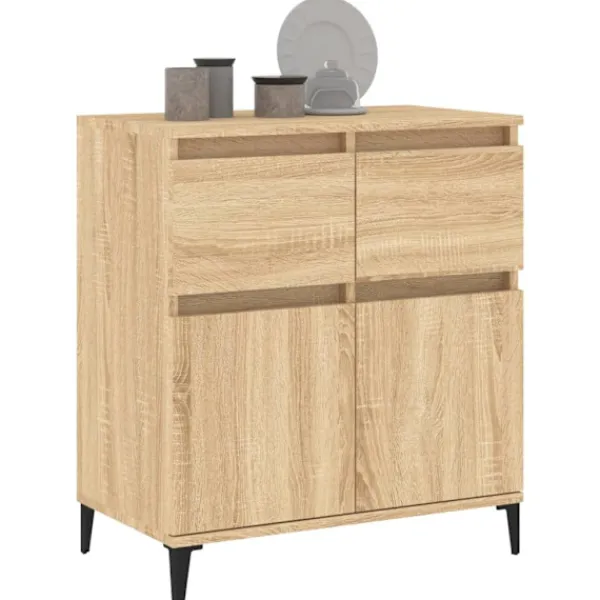 vidaXL Sideboards>Byrå sonoma-ek 60x35x70 cm konstruerat trä