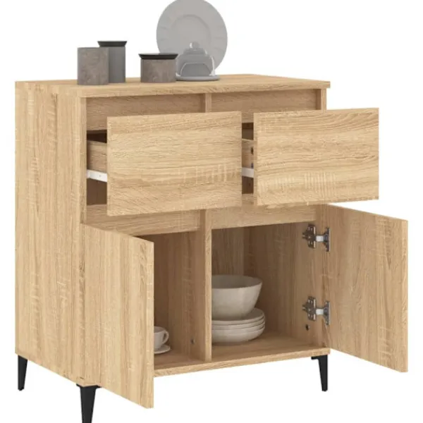vidaXL Sideboards>Byrå sonoma-ek 60x35x70 cm konstruerat trä