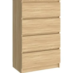 vidaXL Byråer>Byrå sonoma-ek 60x35x98,5 cm konstruerat trä