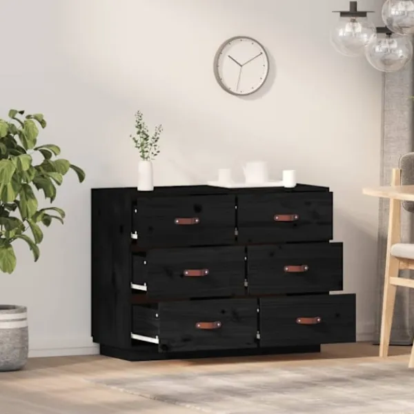 vidaXL Byråer>Byrå 100x40x75 cm massiv furu