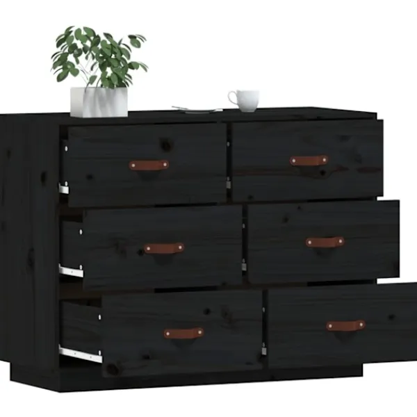 vidaXL Byråer>Byrå 100x40x75 cm massiv furu