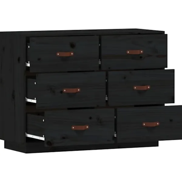 vidaXL Byråer>Byrå 100x40x75 cm massiv furu