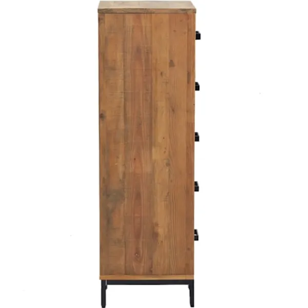 vidaXL Byråer>Byrå 42x35x110 cm massiv furu
