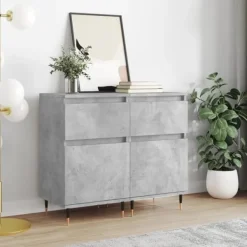 vidaXL Byråer>Byråer 2 st betong 40x35x70 cm konstruerat trä
