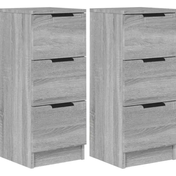 vidaXL Byråer>Byråer 2 st sonoma 30x30x70 cm konstruerat trä