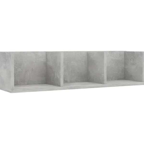 vidaXL Hyllor>CD-hylla betong 75x18x18 cm konstruerat trä