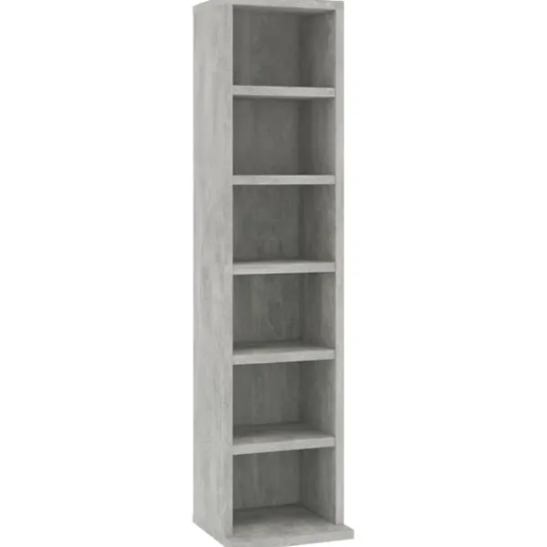 vidaXL Hyllor>CD-hylla betong 21x20x88 cm konstruerat trä