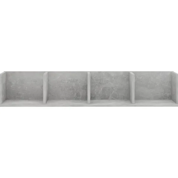 vidaXL Hyllor>CD-hylla betong 100x18x18 cm konstruerat trä