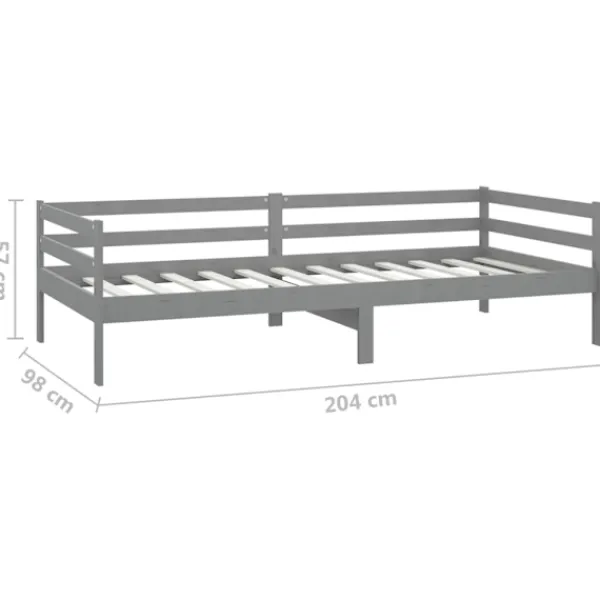 vidaXL Sängar>Dagbädd massiv furu 90x200 cm