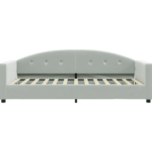 vidaXL Soffor>Dagbädd ljus 90x200 cm sammet