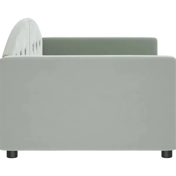 vidaXL Soffor>Dagbädd ljus 90x200 cm sammet