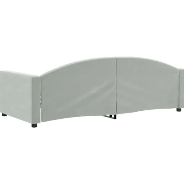 vidaXL Soffor>Dagbädd ljus 90x200 cm sammet