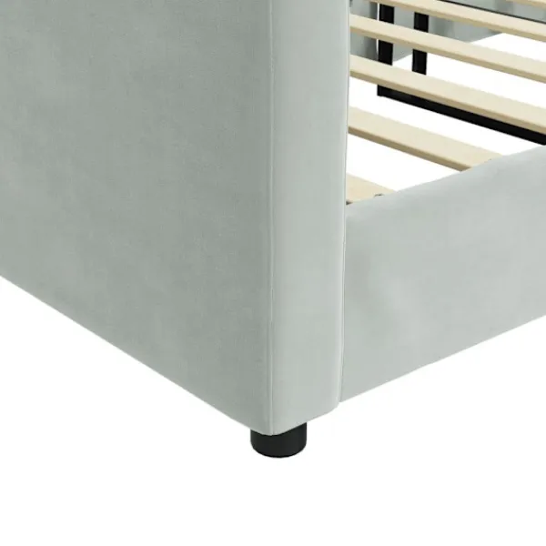 vidaXL Soffor>Dagbädd ljus 90x200 cm sammet