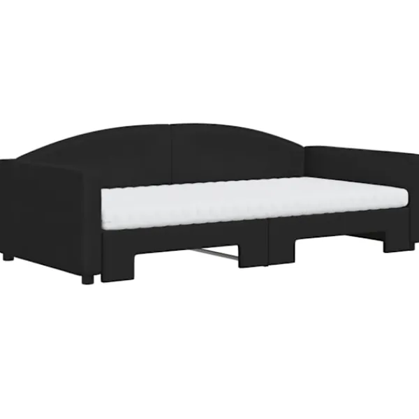 vidaXL Soffor>Dagbädd med extrabädd och madrasser 100x200 cm tyg