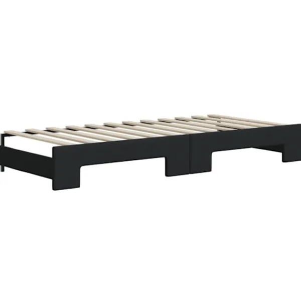 vidaXL Soffor>Dagbädd med extrabädd och madrasser 100x200 cm tyg
