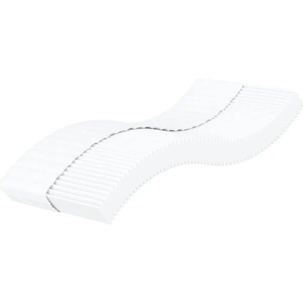 vidaXL Soffor>Dagbädd med madrass gräddvit 100x200 cm tyg