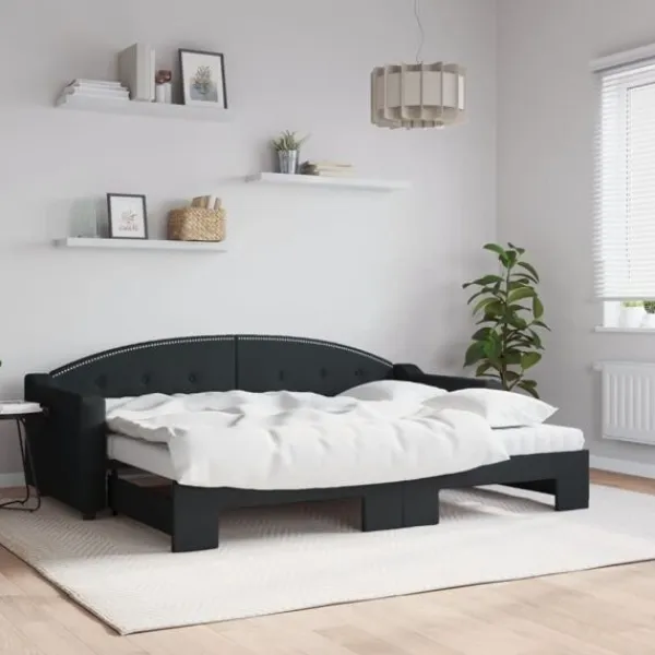 vidaXL Soffor>Dagbädd med madrasser utdragbar 80x200 cm tyg