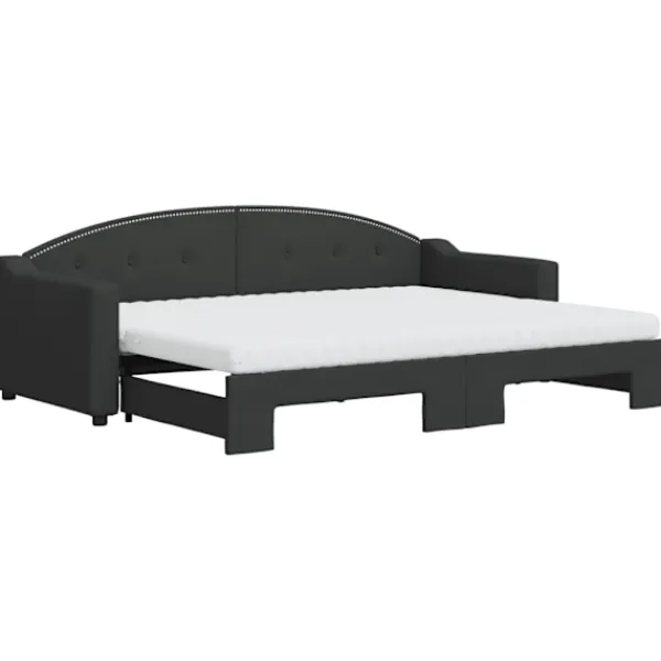 vidaXL Soffor>Dagbädd med madrasser utdragbar 80x200 cm tyg