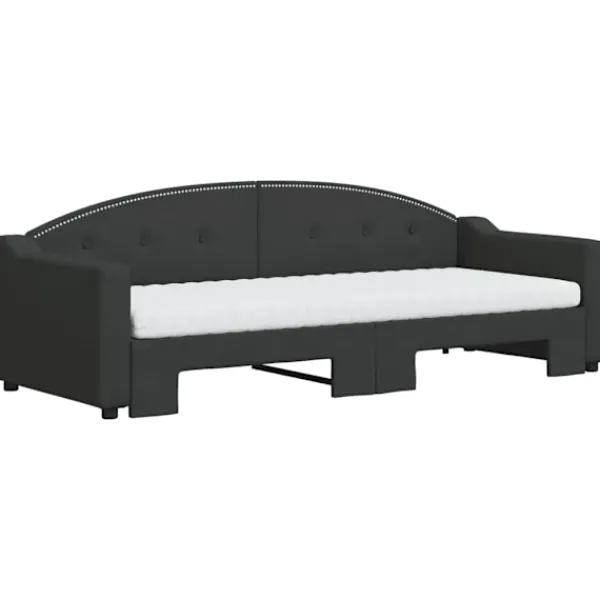 vidaXL Soffor>Dagbädd med madrasser utdragbar 80x200 cm tyg