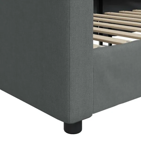 vidaXL Soffor>Dagbädd mörk 90x200 cm tyg
