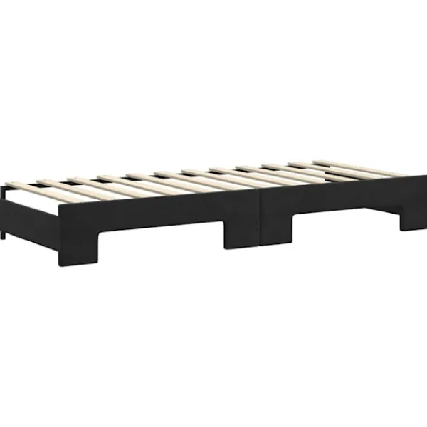vidaXL Soffor>Dagbädd utdragbar med madrasser 80x200 cm sammet