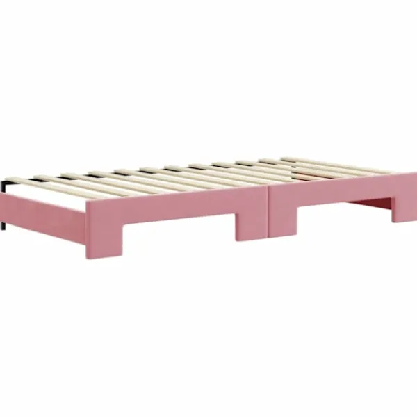 vidaXL Soffor>Dagbädd utdragbar och madrasser 100x200 cm sammet