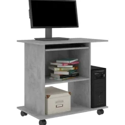 vidaXL Kontorsmöbler>Datorbord betong 80x50x75 cm konstruerat trä