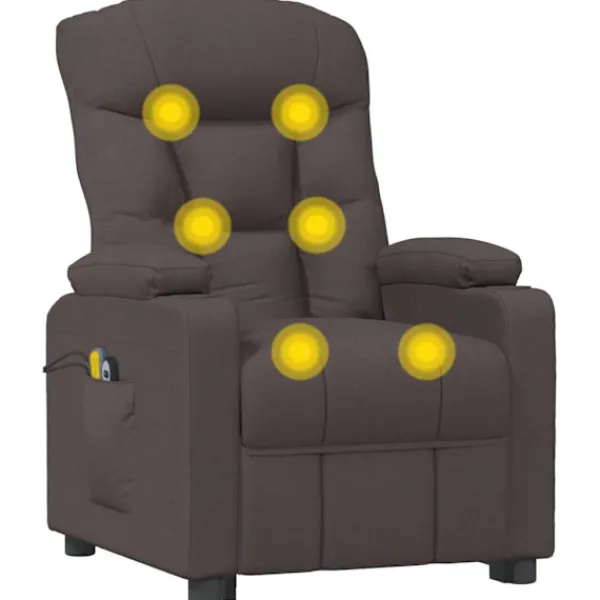 vidaXL Fåtöljer>Elektrisk massagefåtölj mörk tyg