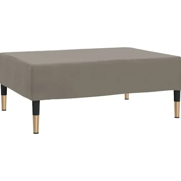 vidaXL Pallar>Fotpall ljus 78x56x32 cm sammet