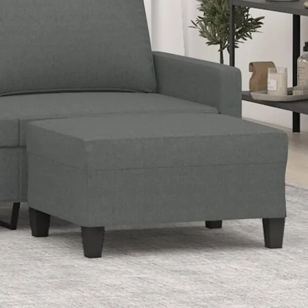 vidaXL Pallar>Fotpall mörk 70x55x41 cm tyg