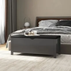 vidaXL Kistor & Koffertar>Förvaringsbänk med dyna 105x40x45 cm konstruerat trä