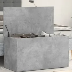 vidaXL Kistor & Koffertar>Förvaringskista betong 84x42x46 cm konstruerat trä